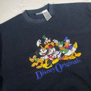 Vintage 90s  Disney Store‎ Embroidered "Disney Originals"  Terry Sweatshirt  Med